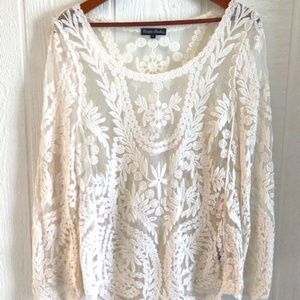 KNAPP STUDIO COTTON LACE TOP SZ.S